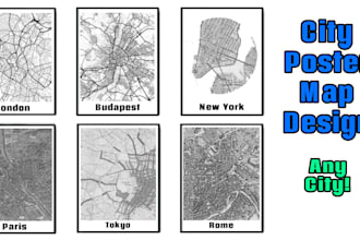 create incredible city poster map wall art
