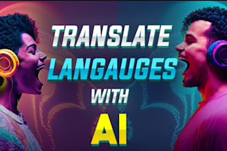 create ai video translator app, ai music translator app ai language learning app
