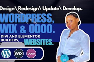 redesign wix website divi wordpress builder godaddy website ecommerceodoo module