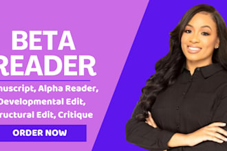 beta read and critique developmental edit structural edit alpha reader