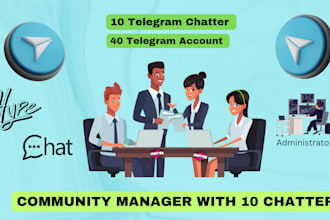 telegram community manager with chatter for keep active chat