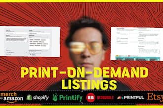 create a listing for your merch design print on demand business in 1h