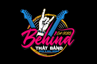design eye catchy hand draw band logo very fast with super color