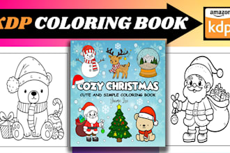 draw bold and easy coloring book for kids christmas coloring book illustration