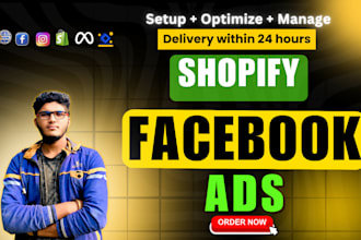 setup 11x shopify facebook ads campaign for shopify dropshipping store, fb ad