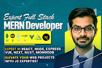 code web apps in mean mern next nuxt using react vue node express js