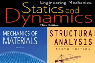 help in engineering statics dynamics, structural analysis,mechanics of materials