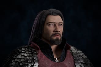 do 3d realistic character, 3d character and rig games, films in maya, zbrush