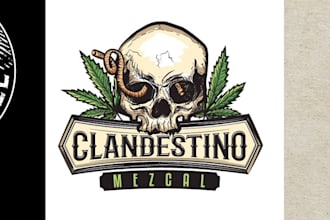do creative vintage skull logo design