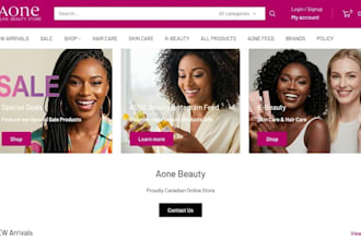 design beauty shopify store skincare cosmetics website