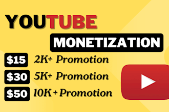 do organic youtube promotion and channel monetization