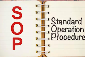 write technical sops, user guide manuals policies, standard operating procedure