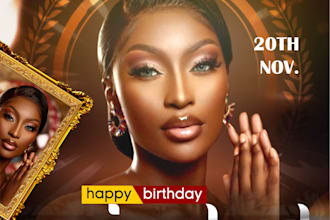 design a creative birthday party flier in any style for you