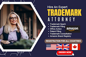 help with trademark registration USA, UK, eu or canada and search