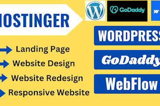 design wordpress website on bluehost hostinger wordpress siteground godaddy