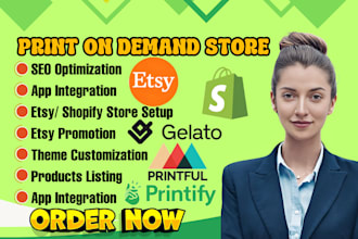 design shopify print on demand store printify printful etsy digital products
