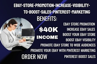 ebay store promotion increase visibility to boost sales, pinterest marketing