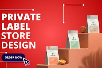 do private label shopify store, private label website private label store design