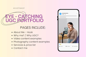 create an eye catching ugc portfolio website on canva