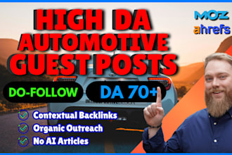 create high authority automotive backlinks on organic blogs