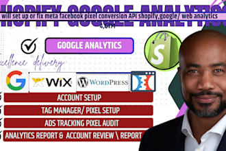 set up or fix meta facebook pixel conversion API shopify, web analytics 4,GTM