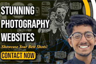 create website for photography, video gallery with online booking