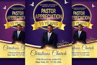 design a unique church flyer, funeral, bullentin, program, poster, banner