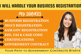 do samgov, nonprofit business registration, 501c3 mbe cage code uei ein 8a, wosb