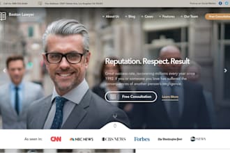 design notary website, lawyer, attorney, law firm website and landing page