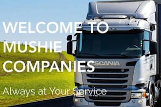 design logistics flyer, trucking, freight broker, cargo, dispatch, truck flyer