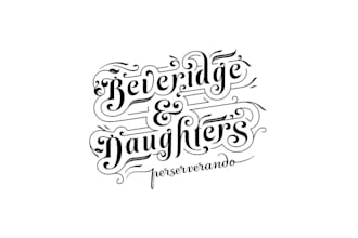 create typographic heraldic company logo design
