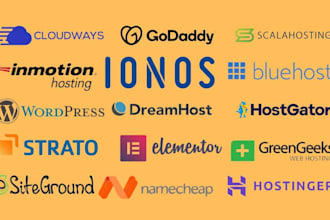 design wordpress website on godaddy bluehost hostinger siteground namecheap