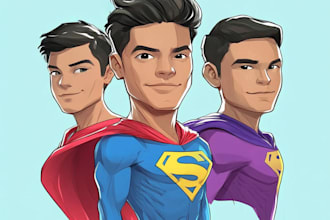 make a dc or marvel style comic book superhero character