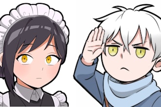 draw a chibi character for gift or christmas gift