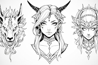 create a traditional or old school style tattoo design