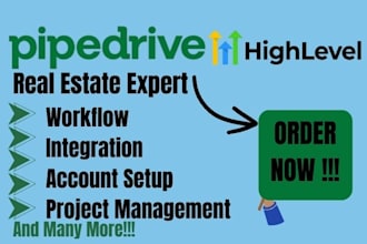 setup pipedrive automation pipedrive crm,real estate crm consulting crm and ghl