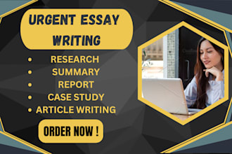 do urgent essay writing as an essay writer