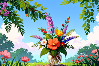 draw botanical illustrations of flowers, plants, fruits