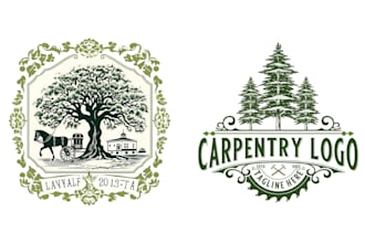 make vintage outdoor natural tree logo