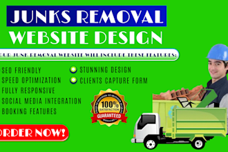 design junk removal website handyman website hauling website cleaning website