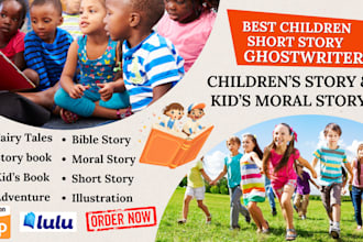 write children short stories, kids moral story, poem book, rhyming book, poetry