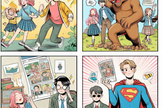 make comic, webcomic, webtoon in manga style