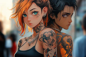 create awesome old school tattoo style