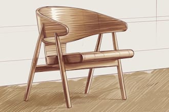 develop industrial and product design concept by sketches
