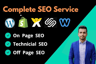 optimize website onpage SEO wordpress shopify wix squarespace webflow weebly