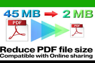 compress PDF and photo sizes for faster uploads and share