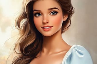 do you a beautiful portrait in disney cartoon style