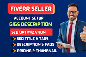write your fiver gig SEO description and optimize each part of gig