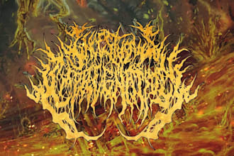 design you a brutal death metal, slamming, deathcore logo