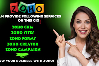 any task in zoho crm, zoho creator, zoho forms, zoho sites